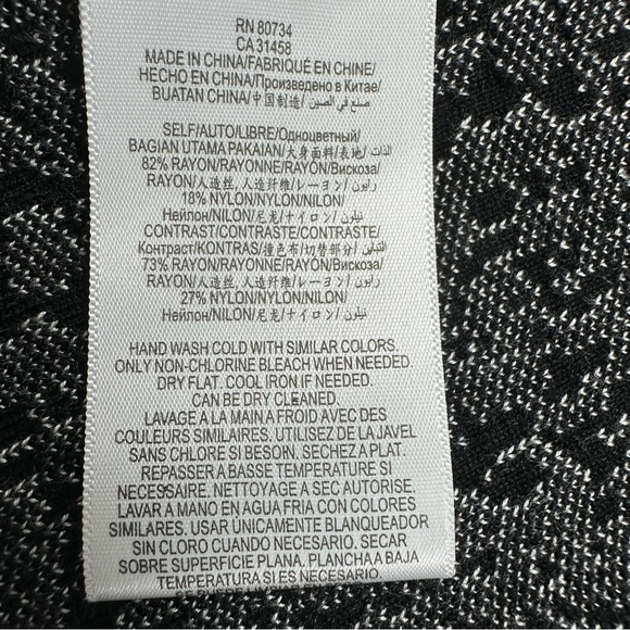 NWT BCBG Maxazria Open Front Belted Cardigan Womens Medium White Black Notch Nk - Picture 5 of 9